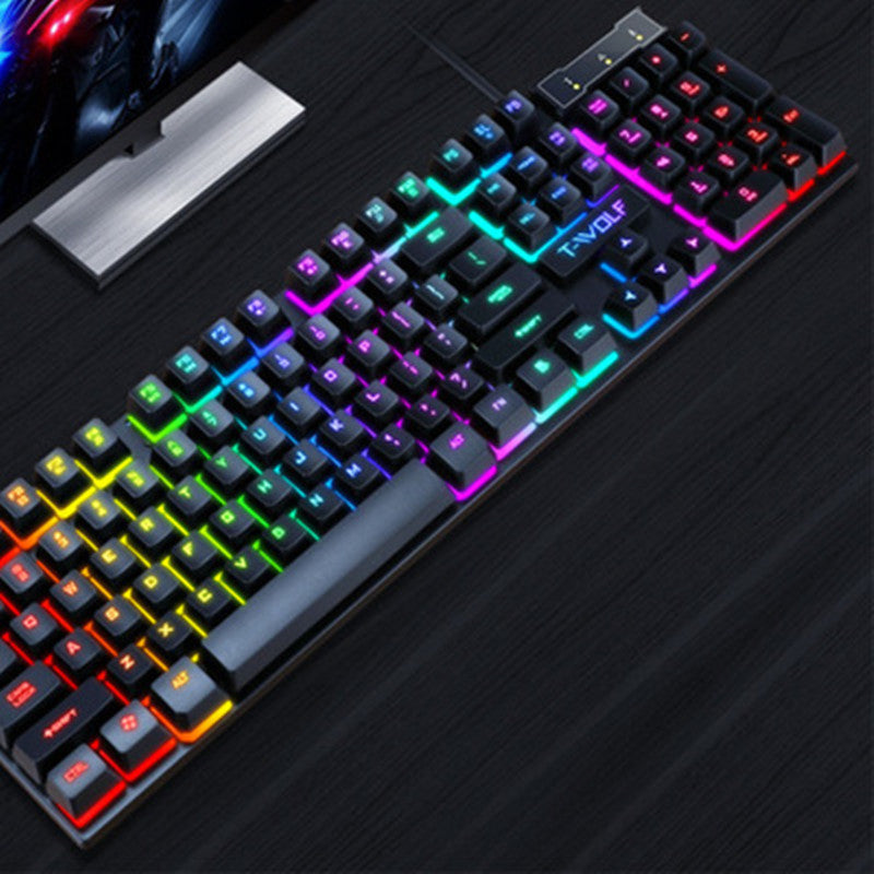 Gaming USB Wired Keyboard – Floating Keys & RGB Backlight
