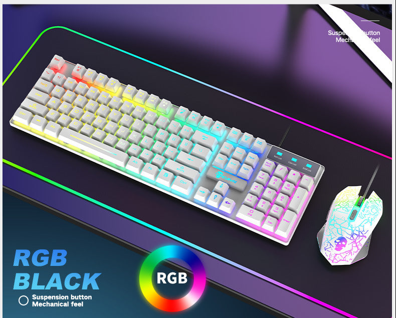 Kuiying T6RGB Keyboard & Mouse Combo – Luminous Gaming Set