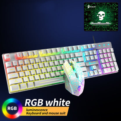 Kuiying T6RGB Keyboard & Mouse Combo – Luminous Gaming Set